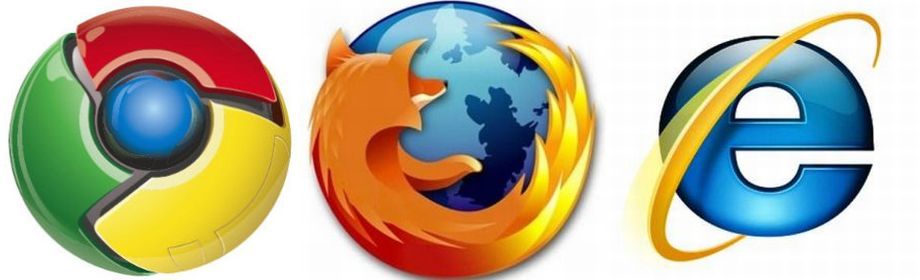 Chrome, Firefox e Internet Explorer, os navegadores mais usados atualmente |