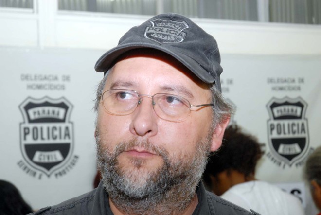 O delegado Jaime da Luz, durante entrevista coletiva | 