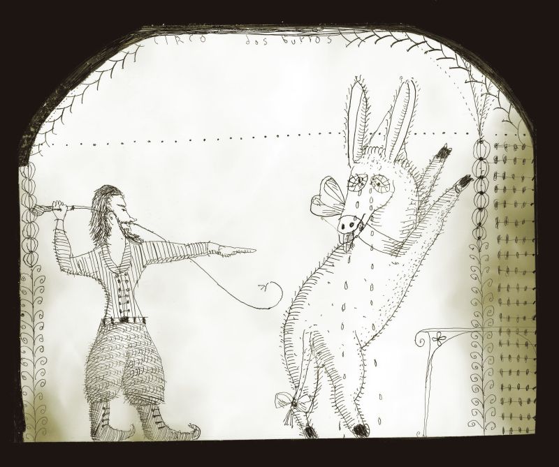 O ilustrador brasileiro Alex Cerveny utilizou a técnica cliché verre para elaborar as 60 ilustrações para Pinóquio. A capa dura teve impressão em hot stamping (sistema semelhante à tipografia), e o livro vem embalado em uma luva | Reprodução/Alex Cerveny