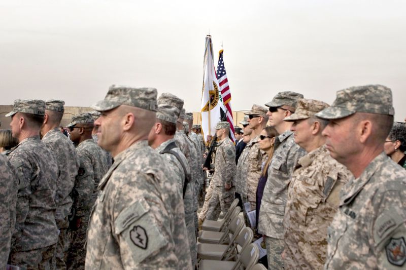 Soldados participam de cerimônia que encerra campanha no Iraque | Lucas Jackson/Reuters