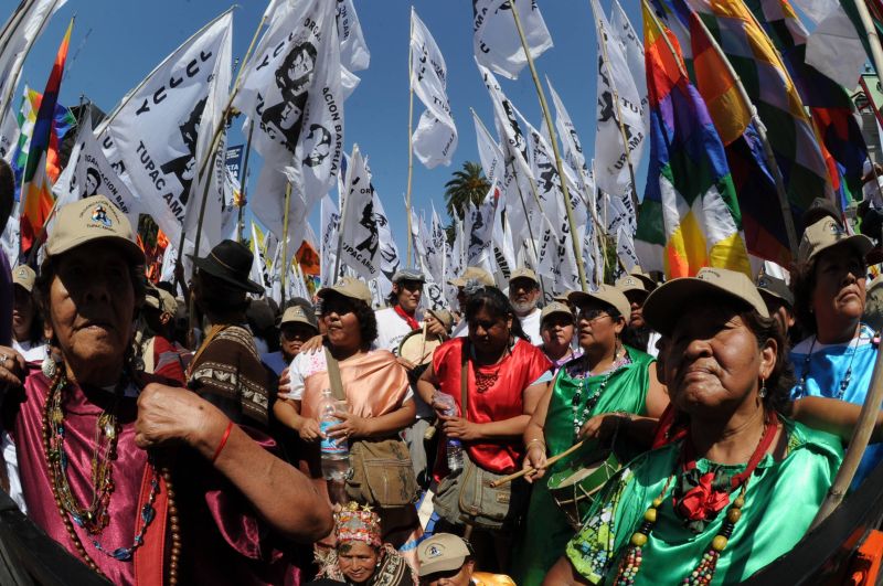 Milhares de pessoas aguardam a posse de Cristina Kirchner | AFP