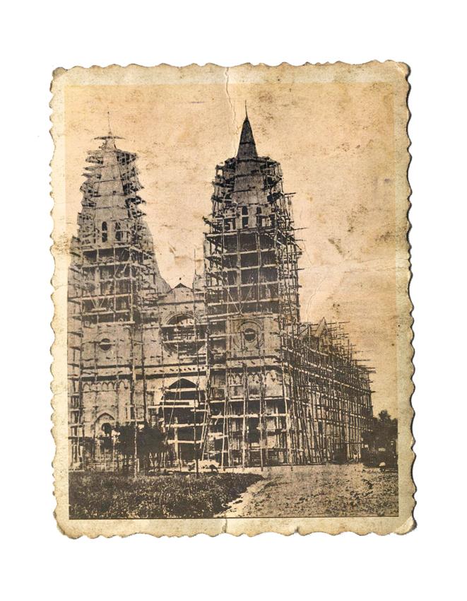 Estágio final das obras da atual Basílica Menor de Curitiba | 