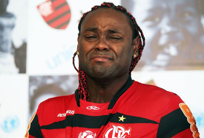 Vágner Love se emocinou no retorno ao Flamengo, seu clube de coração | Maurício Val/VIPCOMM