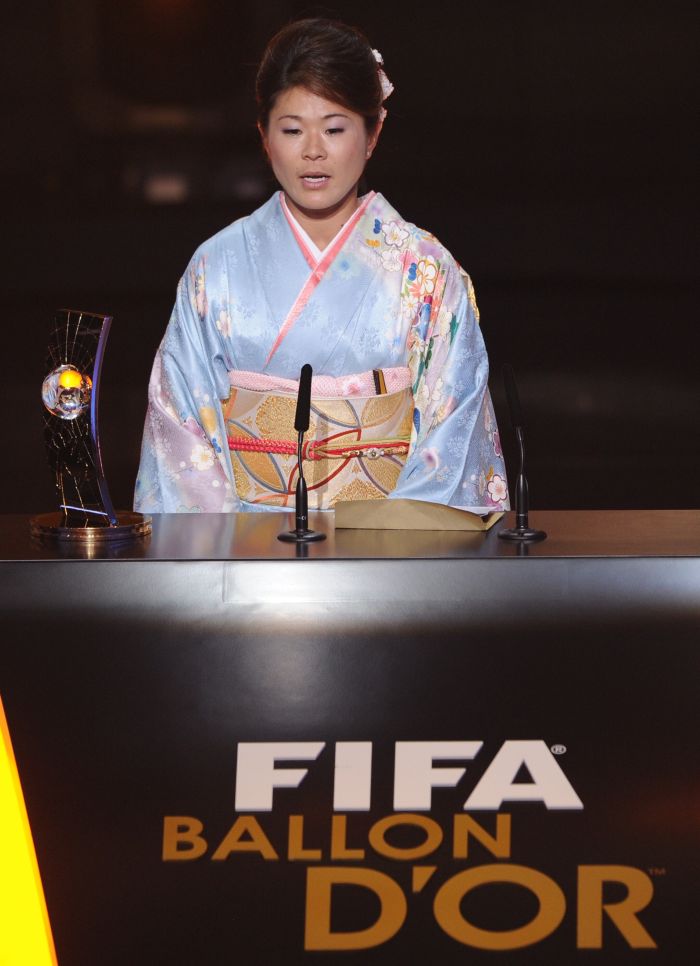 Japonesa Homare Sawa foi eleita a melhor jogadora de 2011 pela Fifa | Franck Fife / AFP