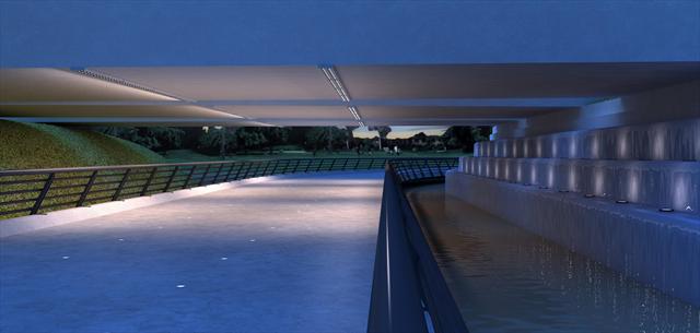 Passarela sob a Avenida Cândido Hartmann vai evitar a travessia pela rua | Ilustração Ippuc / Prefeitura de Curitiba