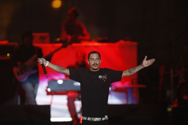O rapper Marcelo D2, durante o Lupaluna 2011, em Curitiba | Jonathan Campos/Gazeta do Povo