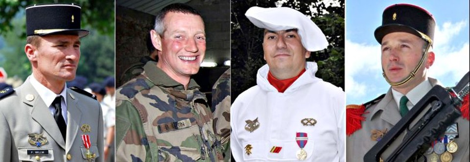 França perde 4 soldados e ameaça retirar suas tropas Fabien Willm, Denis Estin, Geoffrey Baumela e Svilen Simeonov: soldados franceses mortos por militar afegão, que feriu outros 17 homens e foi detido por forças da coalizão | AFP