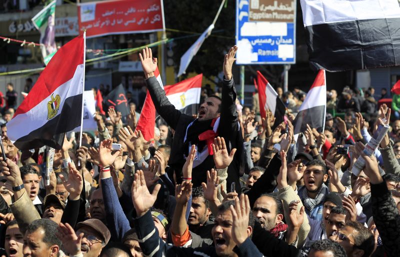 A nova manifestação foi convocada para forçar a renúncia da Junta Militar | AFP PHOTO/MAHMUD HAMS