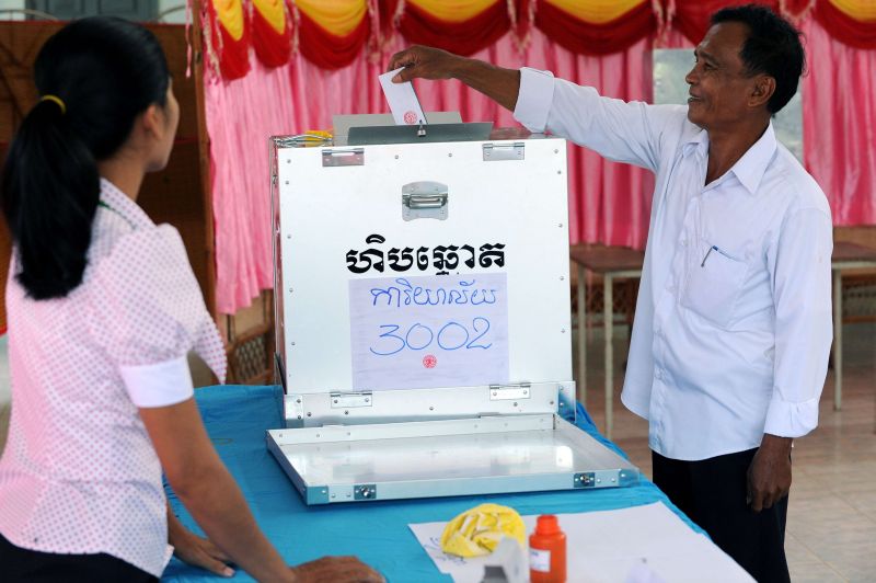 População do Camboja votou neste domingo | AFP
