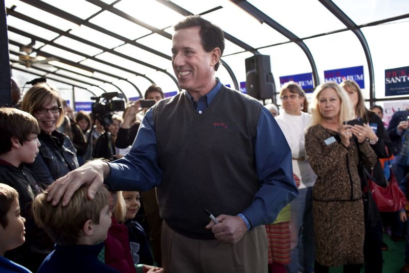Pré-candidato republicano Rick Santorum faz campanha na Carolina do Sul | Adkisson/Getty Images/AFP
