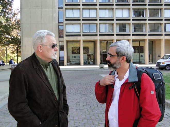 Kenneth Krabbenhoft, ex-aluno de Martins na NYU, com o diretor Douglas Machado | 