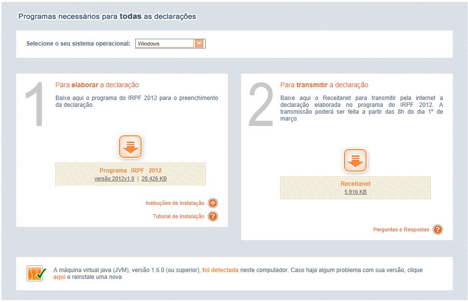 | Reprodução site da Receita Federal