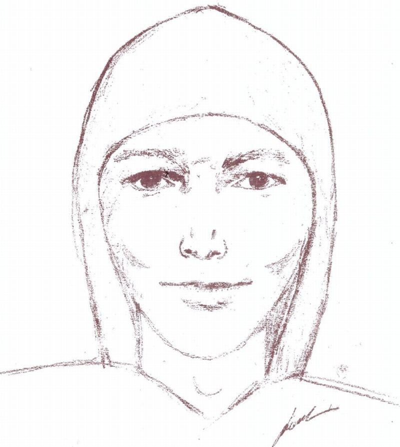 Retrato falado do suspeito de ter atirado em criança, na cidade de Contenda | Divulgação / Delegacia da Lapa