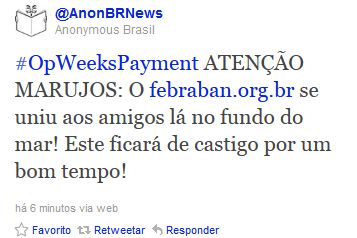 Em dia de vários ataques, grupo Anonymous diz ter derrubado site da Febraban | Reprodução