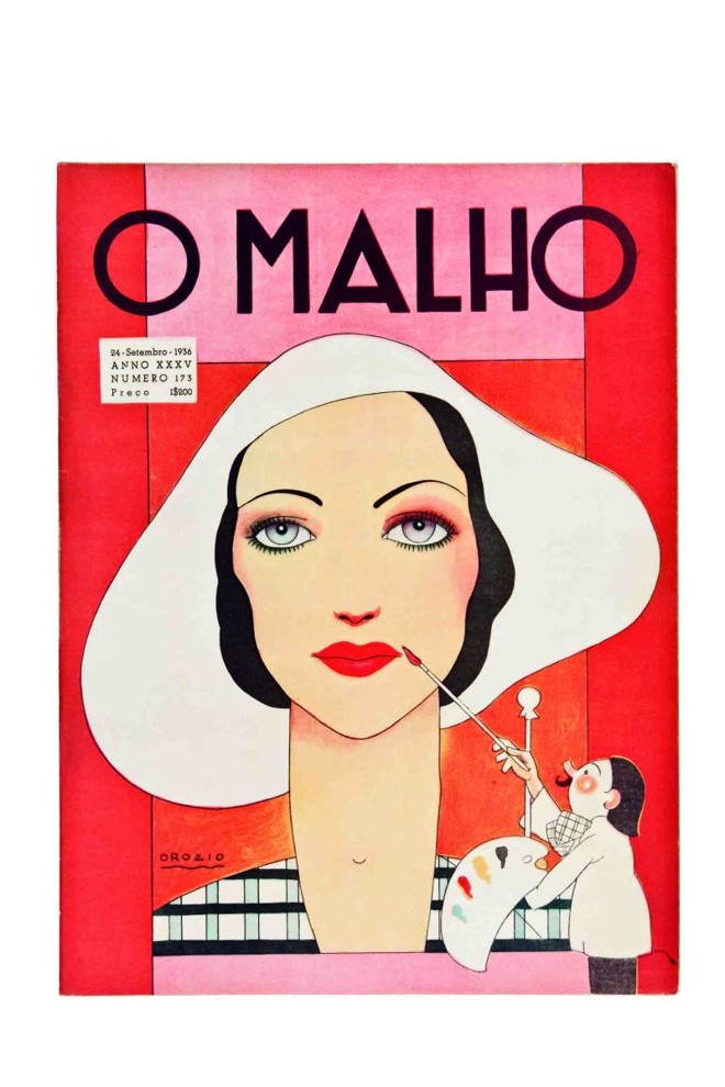 Primeira página de O Malho, de 1936, que não se preocupava em manter padrões | 