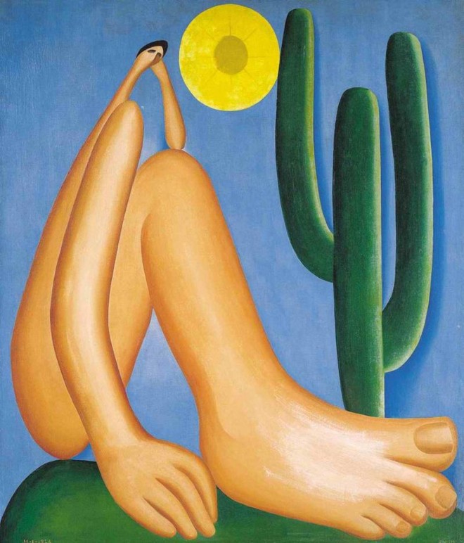 Tarsila do Amaral, que não participou da Semana de 22, mas tornou-se figura importante do estilo ao longo daquela década, com obras como Abaporu, de 1928 |
