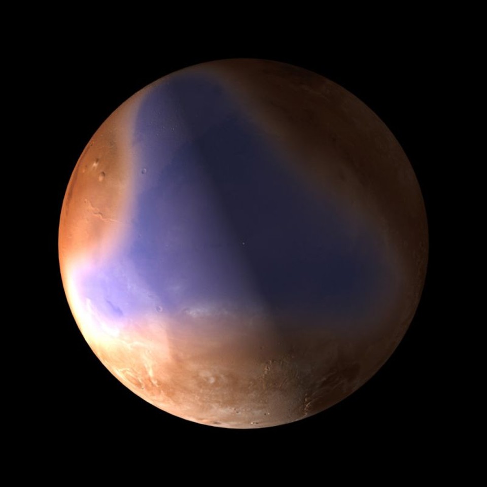 Animação mostra as regiões de Marte onde poderia ter existido um oceano, segundo a Agência Espacial Europeia | Agência Espacial Europeia/Divulgação