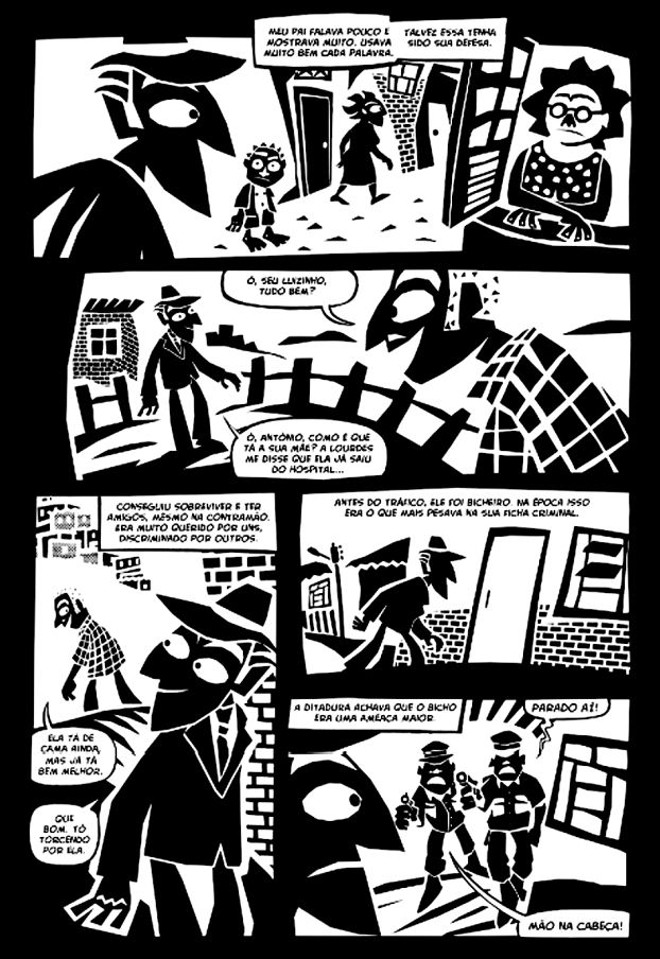 Reprodução de página de Morro da Favela, de André Diniz, que estará em cartaz em outubro | 