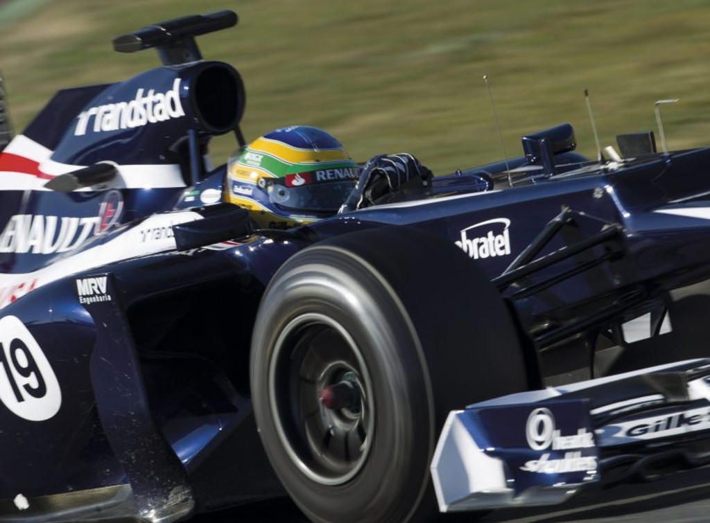 Bruno Senna guiando a Williams: pela primeira vez, ele esteve em todos os testes da pré-temporada