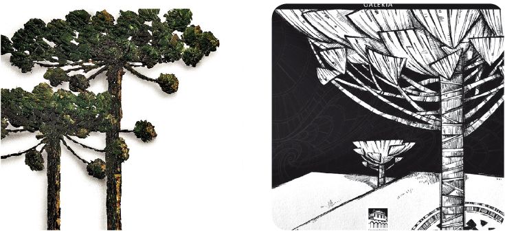 Obra de Marilene Zanchet é uma das presentes na coletânea Pinheiros | Imagens: Reprodução