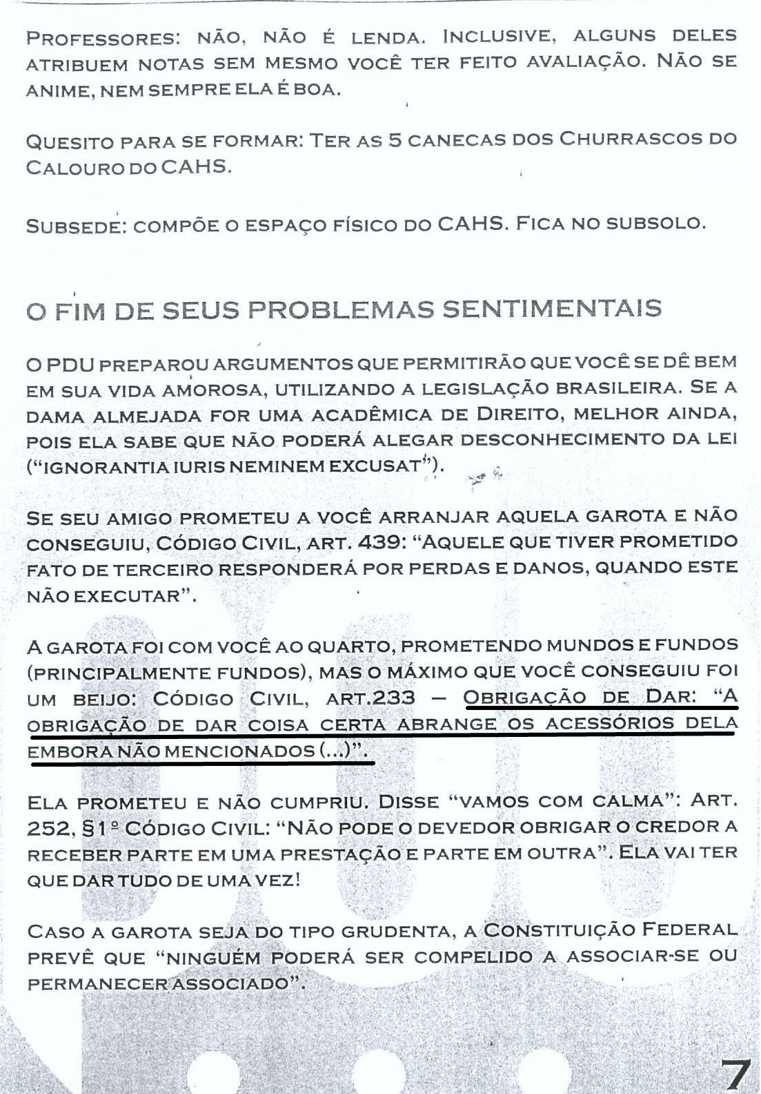 Texto utiliza o artigo 233 do Código Civil Brasileiro para corroborar as suas afirmações | Reprodução