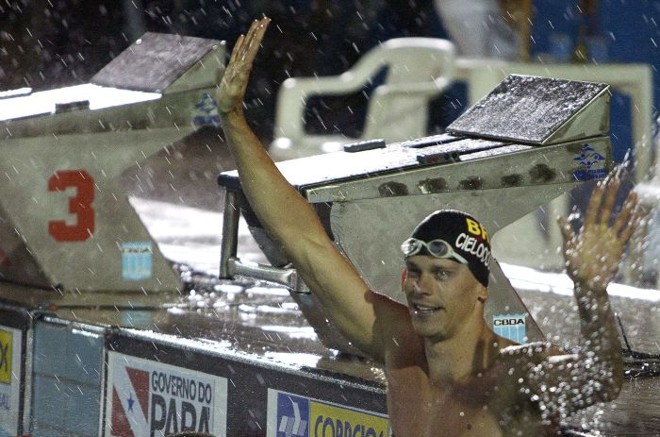Cielo comemora o melhor tempo do ano nos 50 metros conquistado na final do Sul-Americano em Belém | Reuters