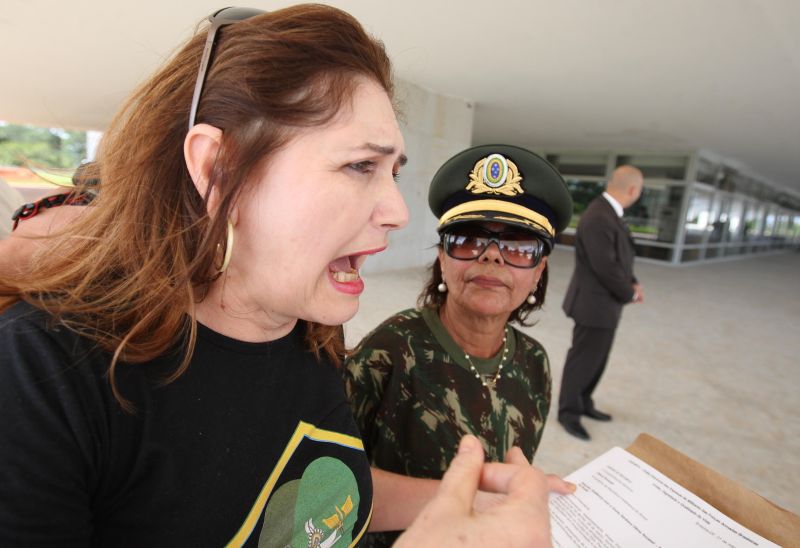 Ivone Luzardo: ato em defesa das críticas de militares ao governo Dilma | Ed Ferreira/AE