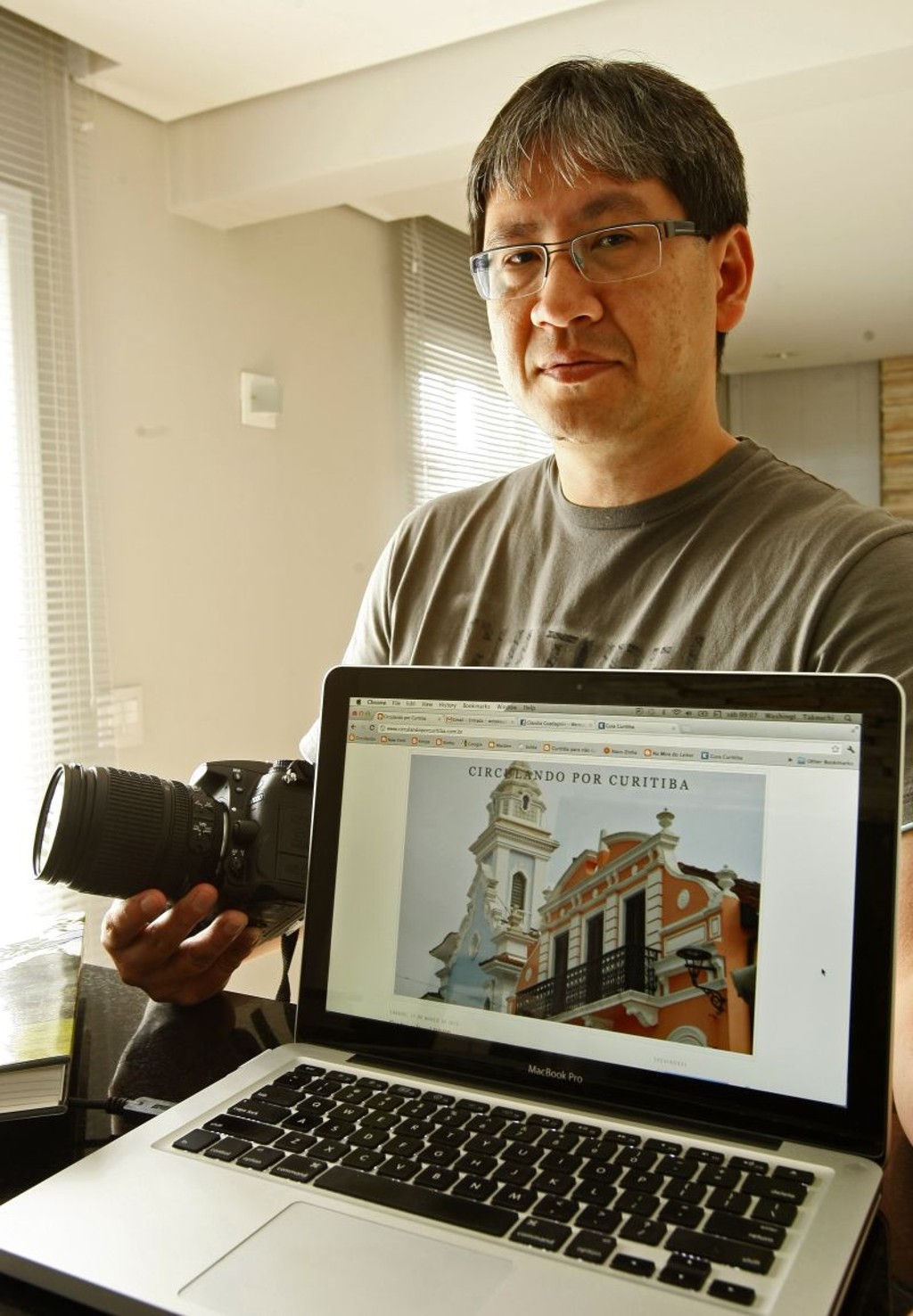 No blog Circulando por Curitiba, Washington Takeuchi fala do seu cotidiano na cidade que o adotou