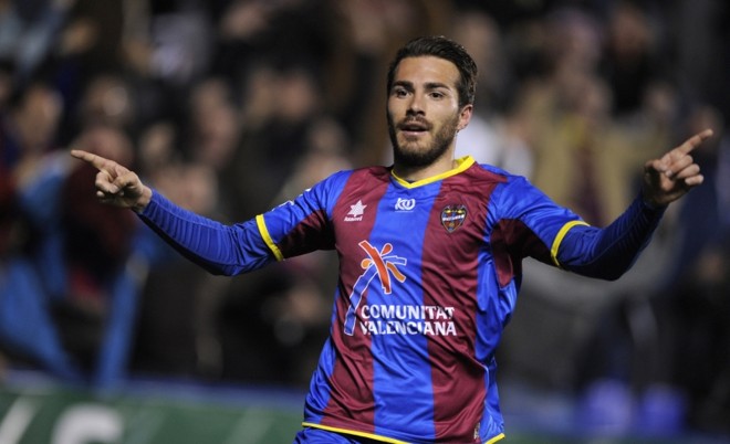 Xavi Torres comemora vitória do Levante | Jose Jordan /AFP