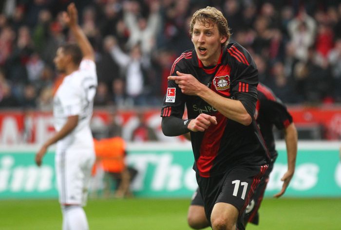Kiessling comemora gol na vitória do Bayer Leverkusen sobre o Bayern de Munique | Reuters