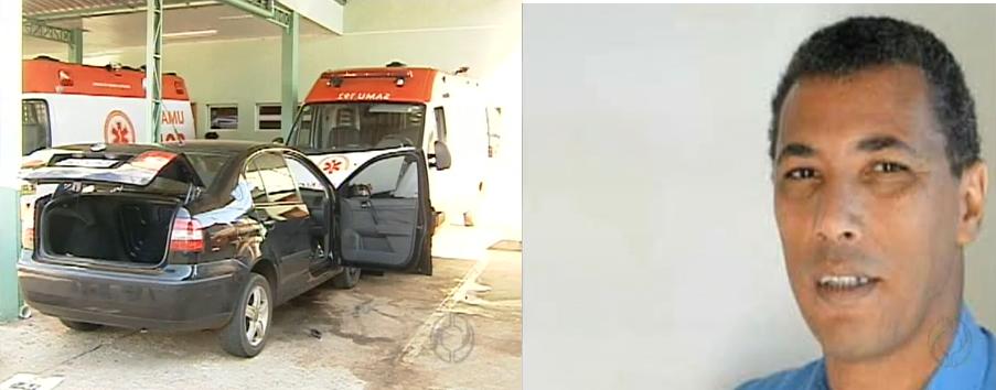 Mesmo baleado, Carvalho Júnior ainda conseguiu dirigir até a Samu de Foz do Iguaçu | Reprodução RPC TV Foz do Iguaçu