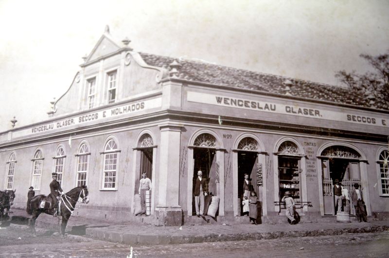 Primeira casa onde funcionou a Casa Glaser existiu de 1887 até 1914 | Reprodução