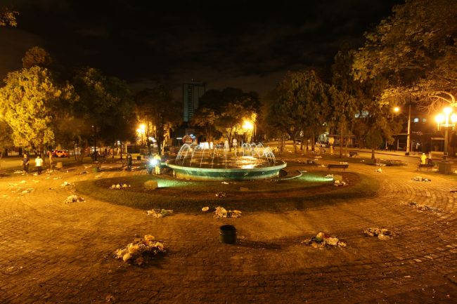 Imagem da Praça Espanha após o Réveillon Fora de Época. | Aniele Nascimento / Gazeta do Povo