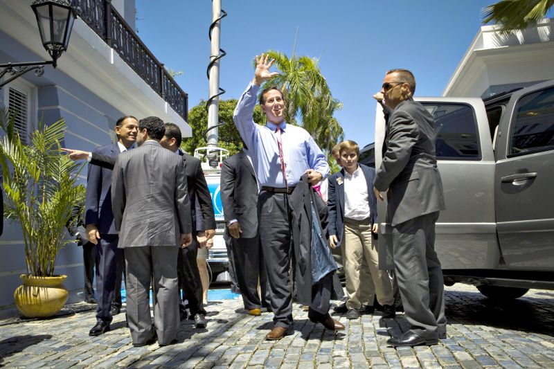 O ultraconservador Rick Santorum faz campanha em Porto Rico após vitórias em dois estados sulistas | Ana Martinez/Reuters