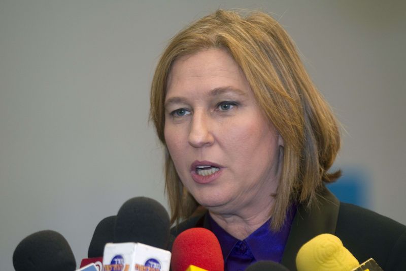 Líder do partido Kadima Tzipi Livni | AFP PHOTO/MENAHEM KAHANA