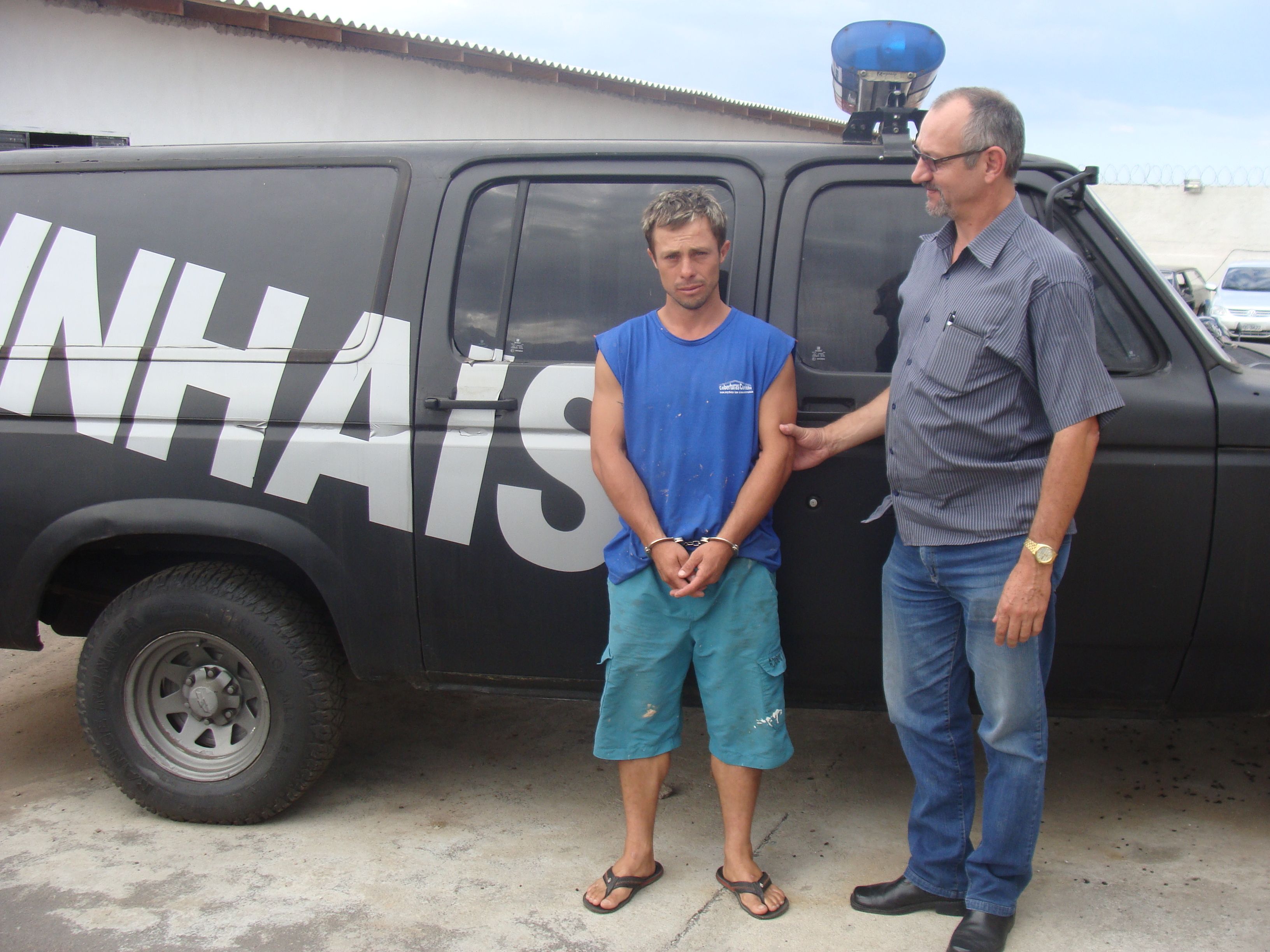 Eliandro Ferron foi detido acusado de participar do duplo homicídio em outubro do ano passado, quando foram mortos Edary Wojcik e um adolescente de 17 anos | Delegacia de Pinhais / Divulgação