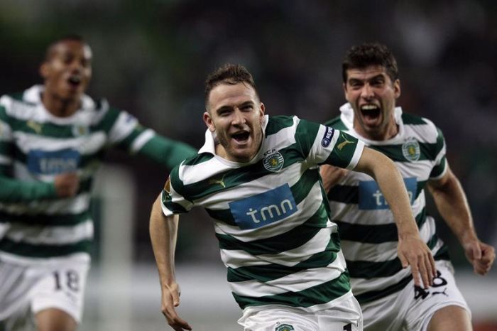 Diego Capel comemora o gol da vitória do Sporting diante do Athletic Bilbao | EFE