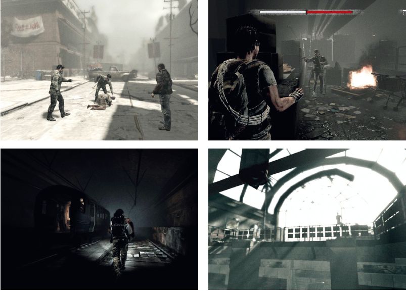 Em I Am Live, o mundo pós-apocalíptico não é povoado por zumbis e monstros: adversários são humanos como o personagem principal | Fotos: Divulgação