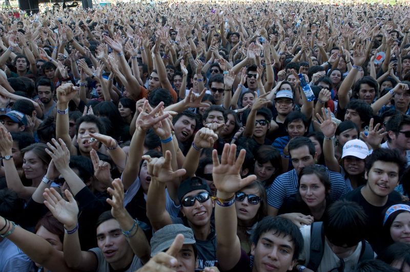 Público do festival realizado em Santiago | AFP