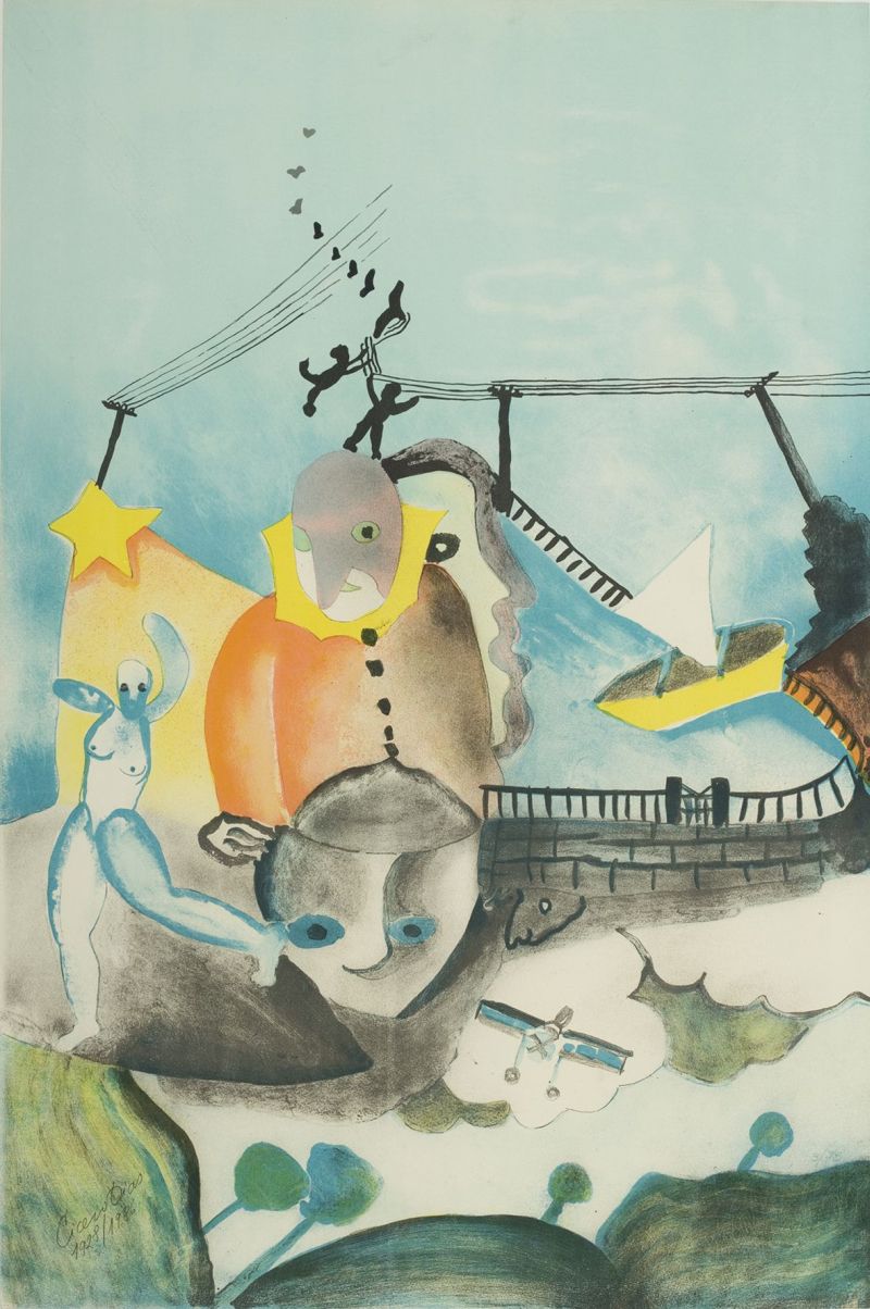 Quadros como o de Cícero Dias são alguns dos destaques da exposição no MON | Reprodução