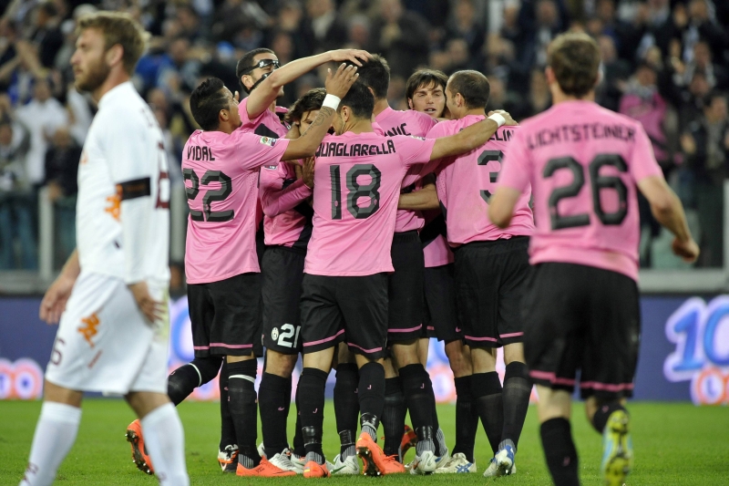 Jogadores da Juve comemoram goleada sobra a Roma | Giorgio Perottino/ Reuters