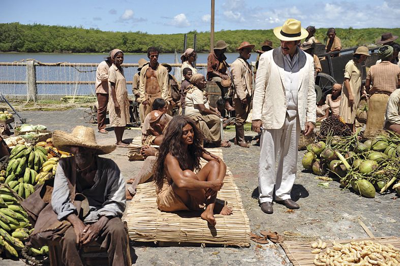 No mercado, Nacib (Humberto Martins) vê Gabriela pela primeira vez | Estevam Avellar/TV Globo