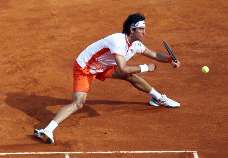 Thomaz Bellucci eliminou David Ferrer, número 6 do mundo, no Masters de Montecarlo | AFP