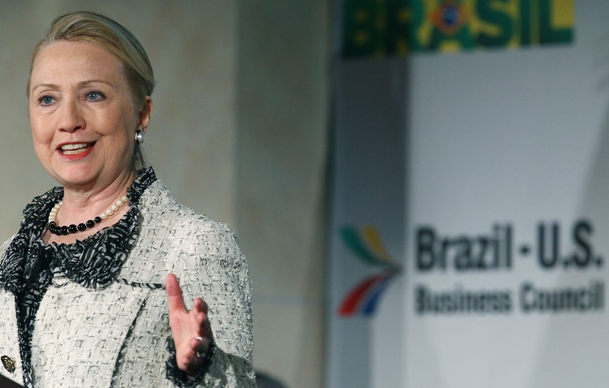 A chefe da diplomacia americana abriu o primeiro dia da visita oficial da presidente Dilma aos EUA | Mark Wilson/Getty Images/AF