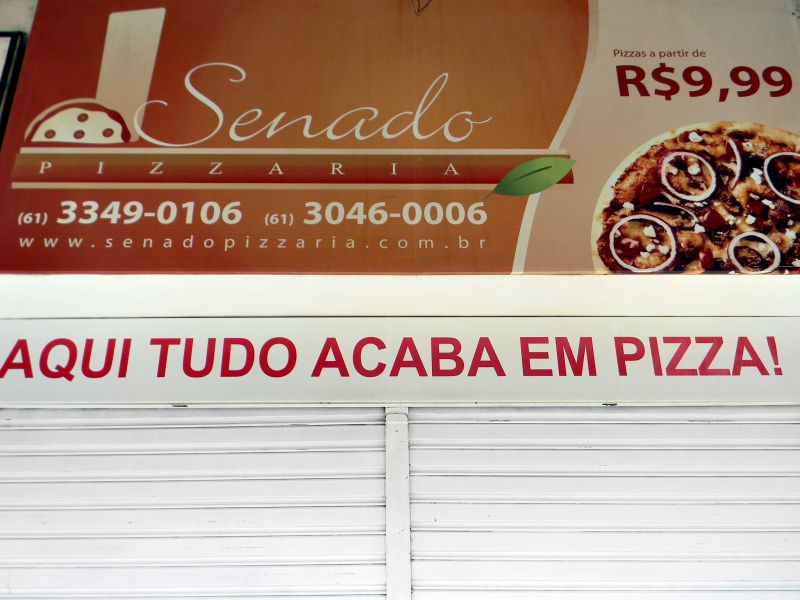 Senado Pizzaria, que fica em Brasília, na Asa Norte, não distante do Congresso Nacional | André Golçalves/ Gazeta do Povo