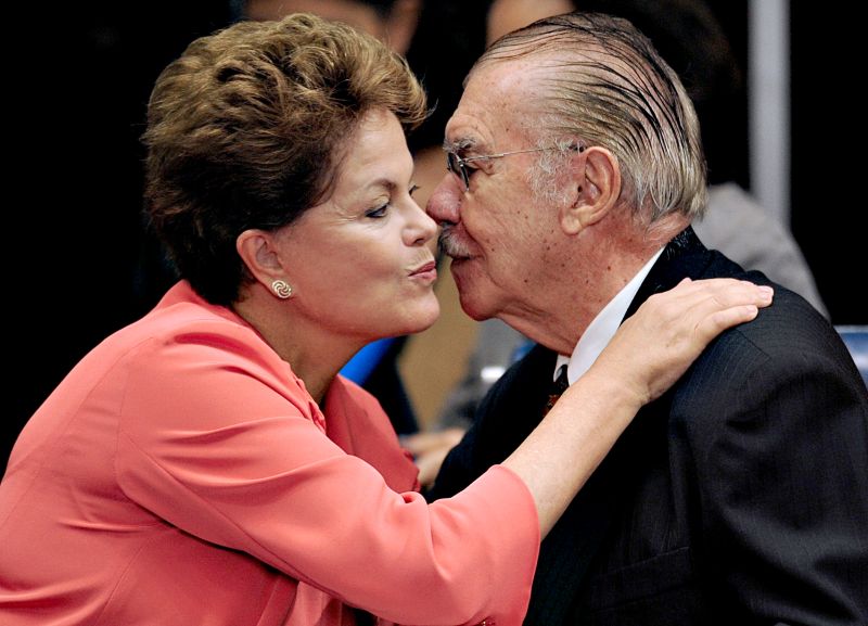 Dilma e Sarney: indicações dele para área de energia eram acatadas desde a presidência de Itamar | Pedro Ladeira/AFP