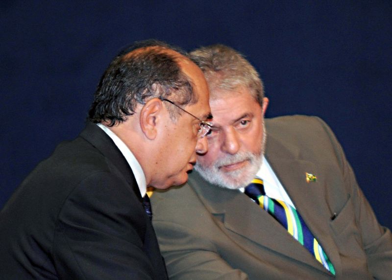 Gilmar Mendes e Lula: segundo o ministro do STF, proposta do ex-presidente para adiar o mensalão foi recusada | Rosevelt Pinheiro/ABr