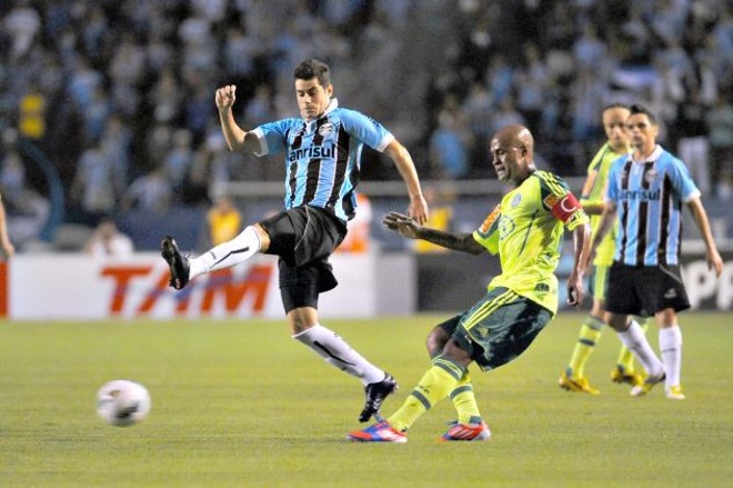 O Grêmio venceu o Palmeiras em jogo que foi prévia da semifinal da Copa do Brasil | 