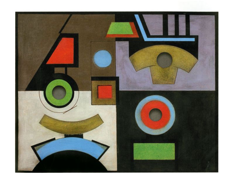 Couronnes, obra do artista uruguaio Carmelo Arden Quin, em óleo sobre cartão recortado | Reprodução