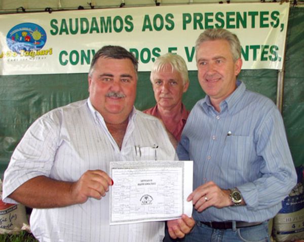 O pecuarista Luciano Ducci numa das premiações em feira no Mato Grosso |